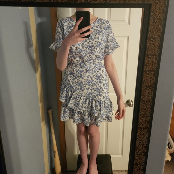 Banana Republic Spring Dress, Easter/Garden Formal, US 14, Knee Length, Wrap Tie - Picture 4 of 5